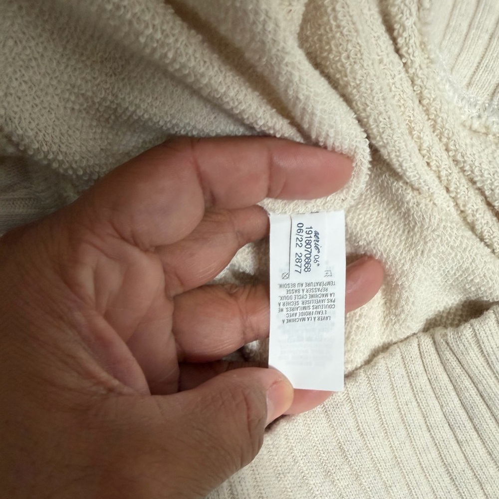 Aerie Womens XS Pullover Hoodie Sweatshirt Casual Lounge V-Neck Cream NWT - Picture 4 of 10